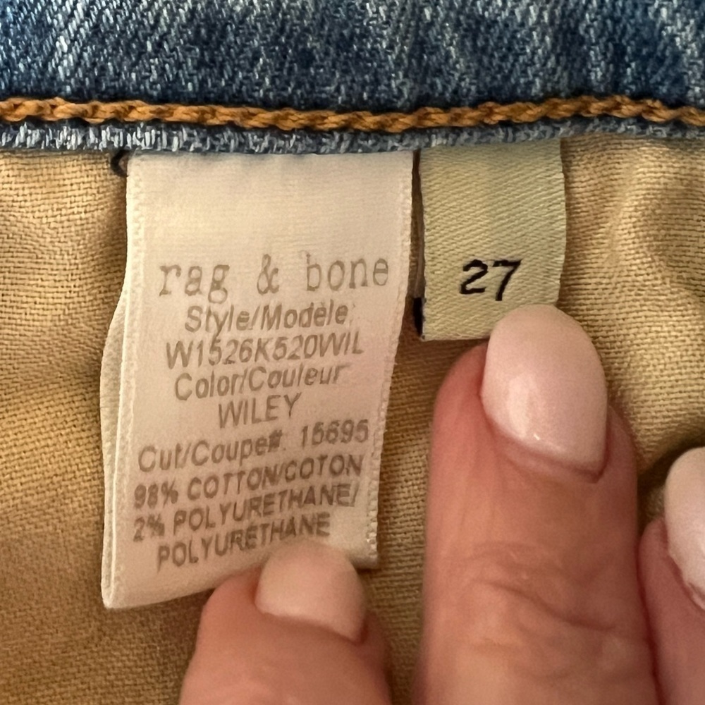 Rag and Bone skinny Capri Raw Hem Jean in Wiley. Size 27 - Picture 8 of 8